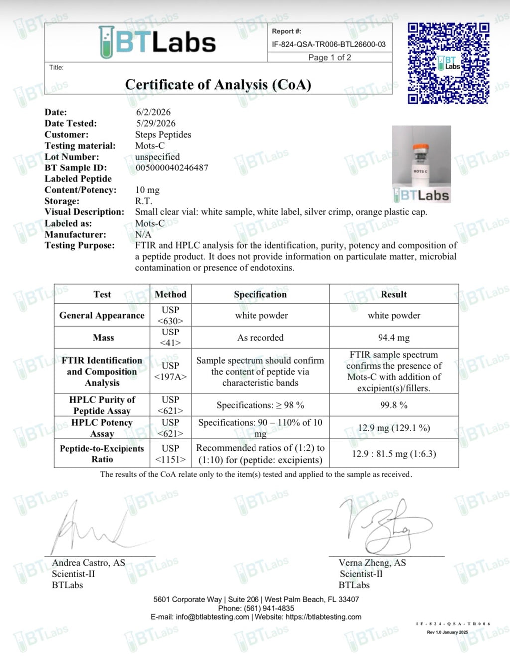 MOTS-C 10 MG