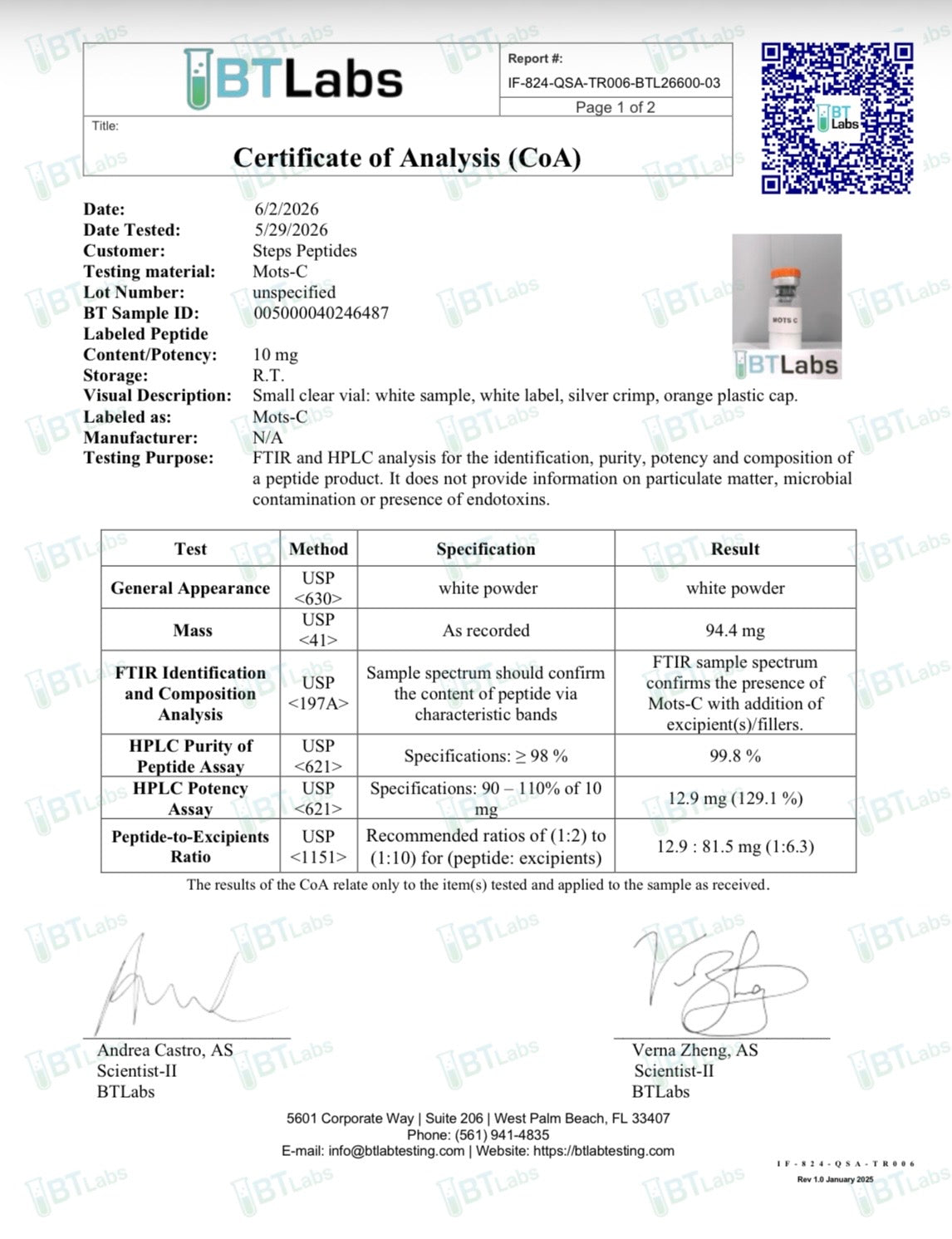MOTS-C 10 MG
